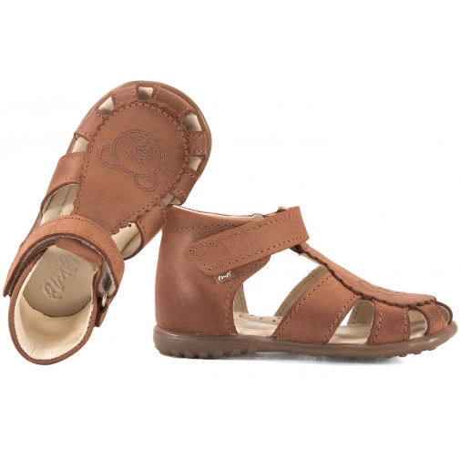 EMEL ES 1670-27 SANDAŁKI SKÓRZANE PROFILAKTYCZNE ROCZKI brązowe