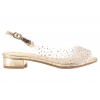 POTOCKI 25-43328GD SANDAŁY DAMSKIE TRANSPARENTNE ŻELOWE BALERINKI złote