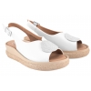 FILIPPO DS6984 SANDAŁY DAMSKIE NA PLATFORMIE SKÓRZANE biały