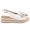 FILIPPO DS7045 SANDAŁY DAMSKIE NA PLATFORMIE SKÓRZANE białe