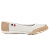 FILIPPO DP142 PÓŁBUTY DAMSKIE BALERINY SPORTOWE WSUWKI AŻUROWE SKÓRA białe