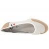 FILIPPO DP142 PÓŁBUTY DAMSKIE BALERINY SPORTOWE WSUWKI AŻUROWE SKÓRA białe