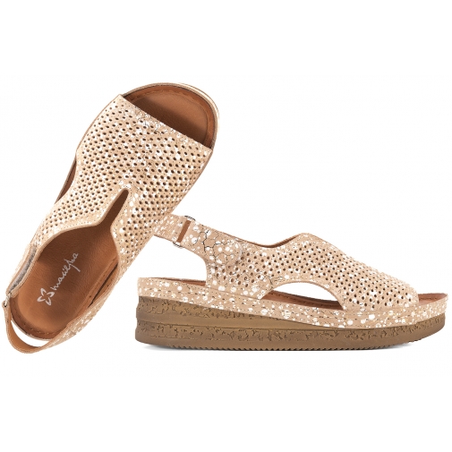 MACIEJKA L4494-25 SANDAŁY DAMSKIE KOMFORT KOTURN RZEP PU