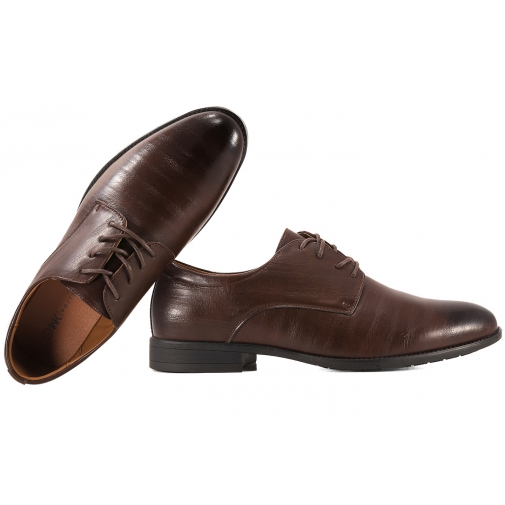 WOJTYŁKO 9W25366V PÓŁBUTY MĘSKIE WIZYTOWE OKOLICZNOŚCIOWE brązowe