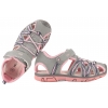 WOJTYŁKO 5S25390S SANDAŁKI DZIEWCZĘCE SANDAŁY ZAKRYTE PALCE EKO szare