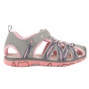 WOJTYŁKO 5S25390S SANDAŁKI DZIEWCZĘCE SANDAŁY ZAKRYTE PALCE EKO szare