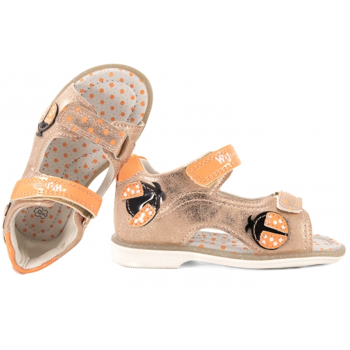 WOJTYŁKO 1S23733 SANDAŁKI DZIEWCZĘCE SANDAŁY EKO RZEPY pomarańczowe
