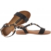 S.BARSKI KV51-120 SANDAŁY DAMSKIE PŁASKIE black