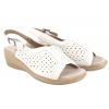 ATLETICO LADIE'S STYLE LA23005 AŻUROWE SANDAŁY DAMSKIE NA KOTURNIE EKO białe