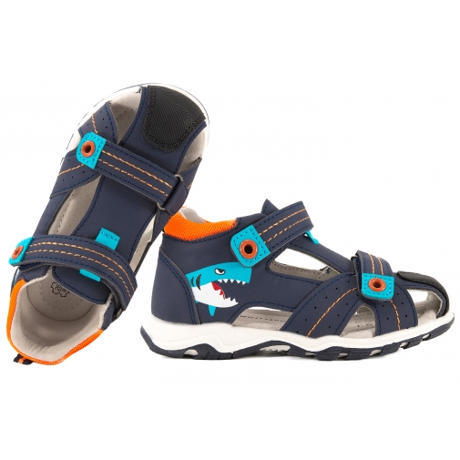 WOJTYŁKO 1S25395G SANDAŁKI CHŁOPIĘCE SANDAŁY EKO RZEPY granatowe