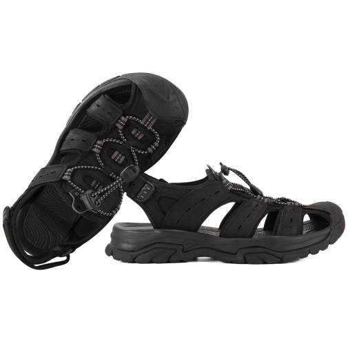 FILIPPO MS7035 SANDAŁY MĘSKIE PEŁNE SKÓRA TR czarne