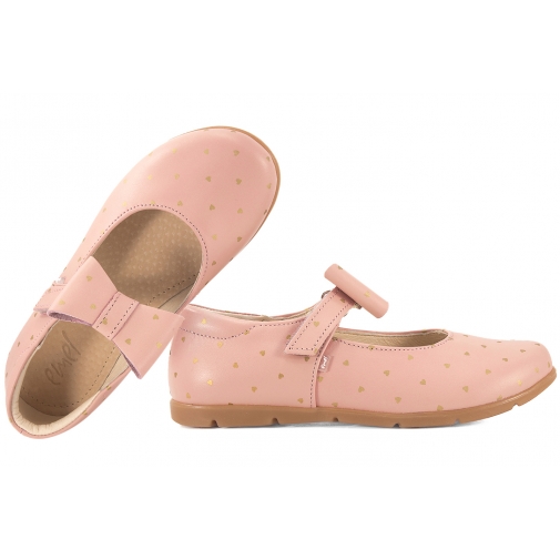 EMEL E2703F BALERINKI DZIEWCZĘCE PÓŁBUTY SKÓRZANE serca