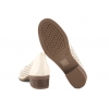 SANDWAY F20100-2 AŻUROWE CZÓŁENKA PÓŁBUTY DAMSKIE NA OBCASIE EKO beżowe