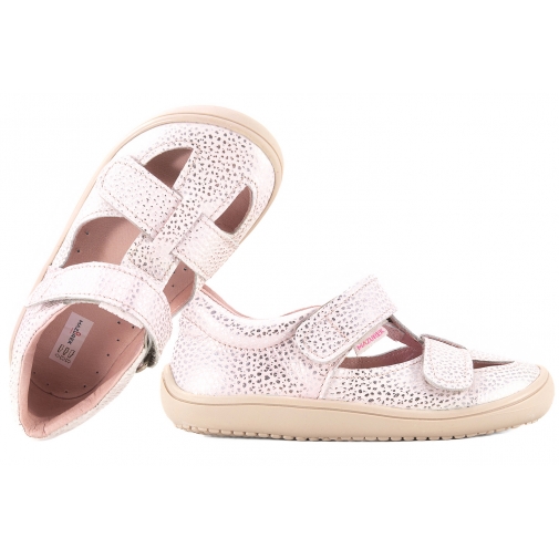 MAZUREK 1372 BAREFOOT SANDAŁY DZIEWCZĘCE PÓŁBUTY WYCINANE SKÓRA