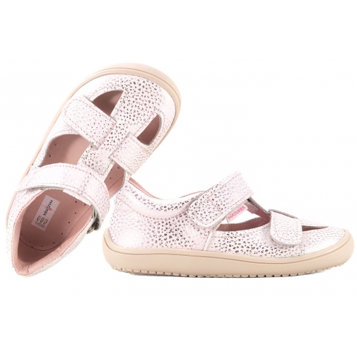 MAZUREK 1372 BAREFOOT SANDAŁY DZIEWCZĘCE PÓŁBUTY WYCINANE SKÓRA