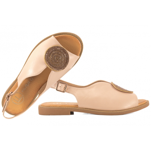 FILIPPO DS6229 SANDAŁY DAMSKIE PŁASKIE beżowe