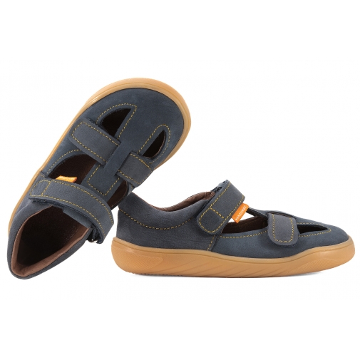 MAZUREK 1372 BAREFOOT SANDAŁY DZIECIĘCE CHŁOPIĘCE PÓŁBUTY WYCINANE SKÓRA