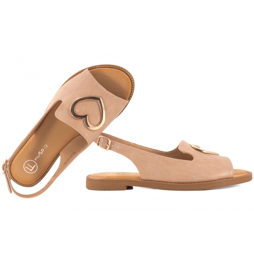 FILIPPO DS6926 SANDAŁY DAMSKIE PŁASKIE beżowe