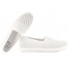 FILIPPO DTN7081 TEKSTYLNE TENISÓWKI AŻUROWE DAMSKIE WSUWKI biale