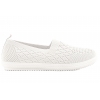 FILIPPO DTN7081 TEKSTYLNE TENISÓWKI AŻUROWE DAMSKIE WSUWKI biale