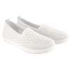 FILIPPO DTN7081 TEKSTYLNE TENISÓWKI AŻUROWE DAMSKIE WSUWKI biale