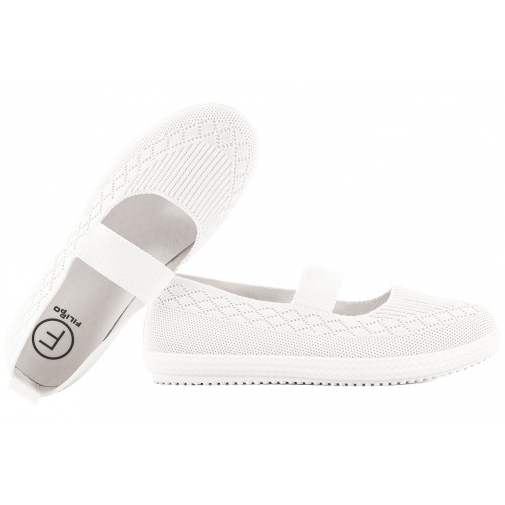 FILIPPO DTN7084 BALERINY TEKSTYLNE TENISÓWKI AŻUROWE DAMSKIE WSUWKI biale