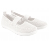 FILIPPO DTN7084 BALERINY TEKSTYLNE TENISÓWKI AŻUROWE DAMSKIE WSUWKI biale
