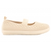 FILIPPO DTN7084 BALERINY TEKSTYLNE TENISÓWKI AŻUROWE DAMSKIE WSUWKI beżowe