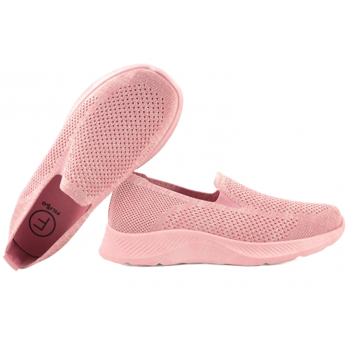 FILIPPO DTN7082  WSUWKI TEKSTYLNE TENISÓWKI AŻUROWE DAMSKIE różowe