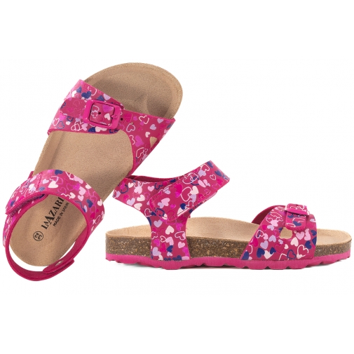 LA AZARIA 3123C06 SANDAŁKI DZIEWCZĘCE PROFILOWANE SANDAŁY FUSBETY różowe
