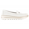 FILIPPO DP7006 AŻUROWE MOKASYNY DAMSKIE PÓŁBUTY SKÓRZANE białe