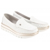 FILIPPO DP7006 AŻUROWE MOKASYNY DAMSKIE PÓŁBUTY SKÓRZANE białe