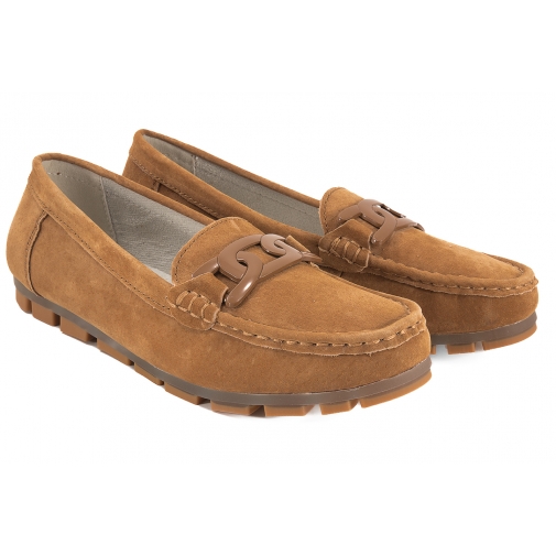 FILIPPO DP3630 PÓŁBUTY DAMSKIE MOKASYNY ZAMSZOWE SKÓRA camel