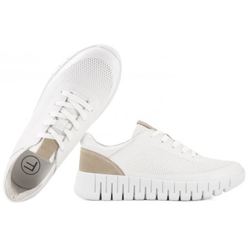 FILIPPO DP6035 PÓŁBUTY DAMSKIE SNEAKERSY SKÓRZANE białe