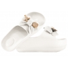 FILIPPO DK7111 KLAPKI DAMSKIE NA PLATFORMIE BASENOWE DOMOWE Z PIANKI białe