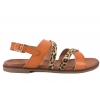 SERGIO LEONE H1B SANDAŁY DAMSKIE PŁASKIE EKO rude