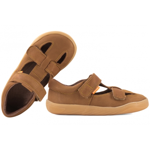MAZUREK 1372 BAREFOOT SANDAŁY DZIECIĘCE CHŁOPIĘCE PÓŁBUTY WYCINANE SKÓRA