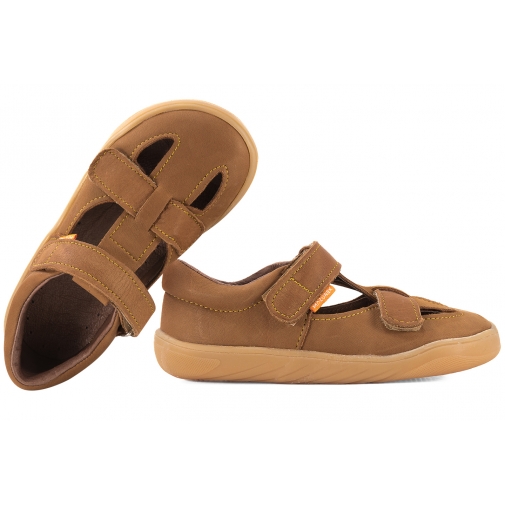 MAZUREK 1372 BAREFOOT SANDAŁY DZIECIĘCE CHŁOPIĘCE PÓŁBUTY WYCINANE SKÓRA