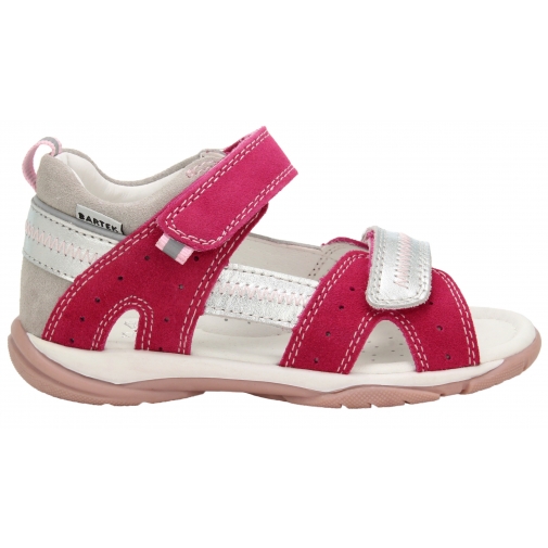 BARTEK 8440985 SANDAŁKI DZIEWCZĘCE SANDAŁY SKÓRZANE fuksja