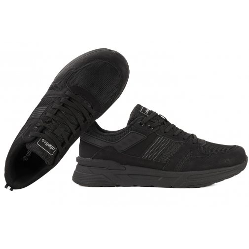 ATLETICO VB17500 BUTY PÓŁBUTY SNEAKERSY MĘSKIE EKO PU czarne