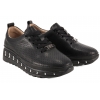 FILIPPO DP6800 PÓŁBUTY DAMSKIE SNEAKERSY NA PLATFORMIE SKÓRZANE czarne