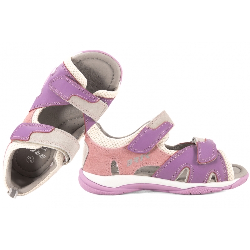 BARTEK 8441385 SANDAŁKI DZIEWCZĘCE SANDAŁY SKÓRZANE fioletowe