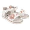 WOJTYŁKO 1S24447B SANDAŁKI DZIEWCZĘCE SANDAŁY LAKIERKI EKO RZEPY białe