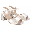 SERGIO LEONE SK846 SANDAŁY DAMSKIE NA OBCASIE srebrne
