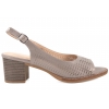 SERGIO LEONE SK832 AŻUROWE SANDAŁY DAMSKIE NA OBCASIE c.srebro