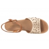 SERGIO LEONE SK193 AŻUROWE SANDAŁY DAMSKIE NA KOTURNIE złote