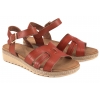SERGIO LEONE SK079H SANDAŁY DAMSKIE NA KOTURNIE kasztanowy