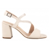 SERGIO LEONE SK869 SANDAŁY DAMSKIE NA OBCASIE kremowy/perłowy