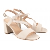 SERGIO LEONE SK869 SANDAŁY DAMSKIE NA OBCASIE kremowy/perłowy