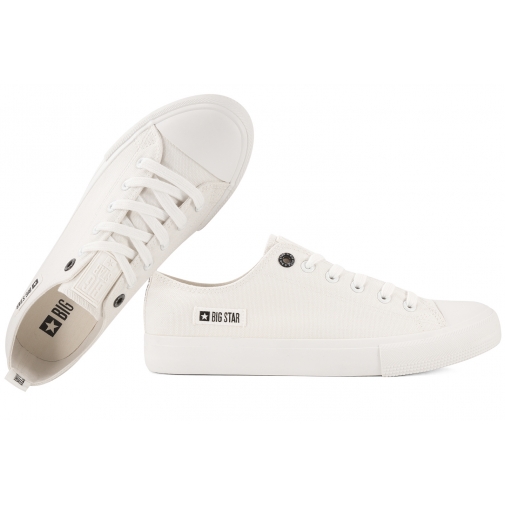 BIG STAR KK174006 PÓŁTRAMPKI MĘSKIE TENISÓWKI TEKSTYLNE TRAMPKI białe